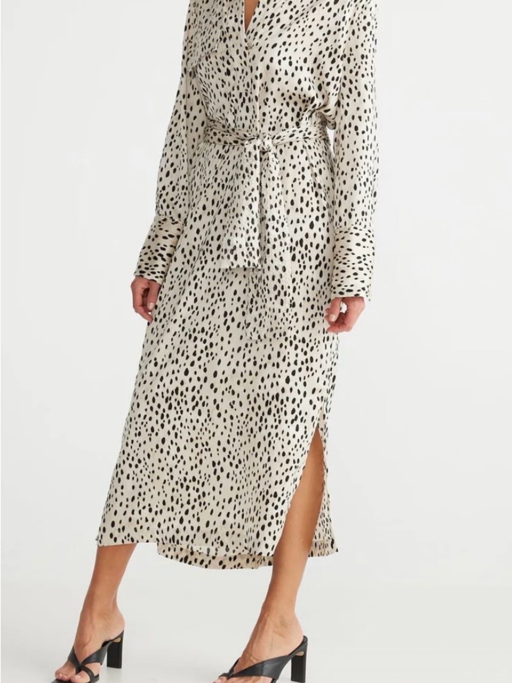 NWT Brave+True Sampson Long Sleeve Maxi Shirt Dress with Tie Waist. Sz Large